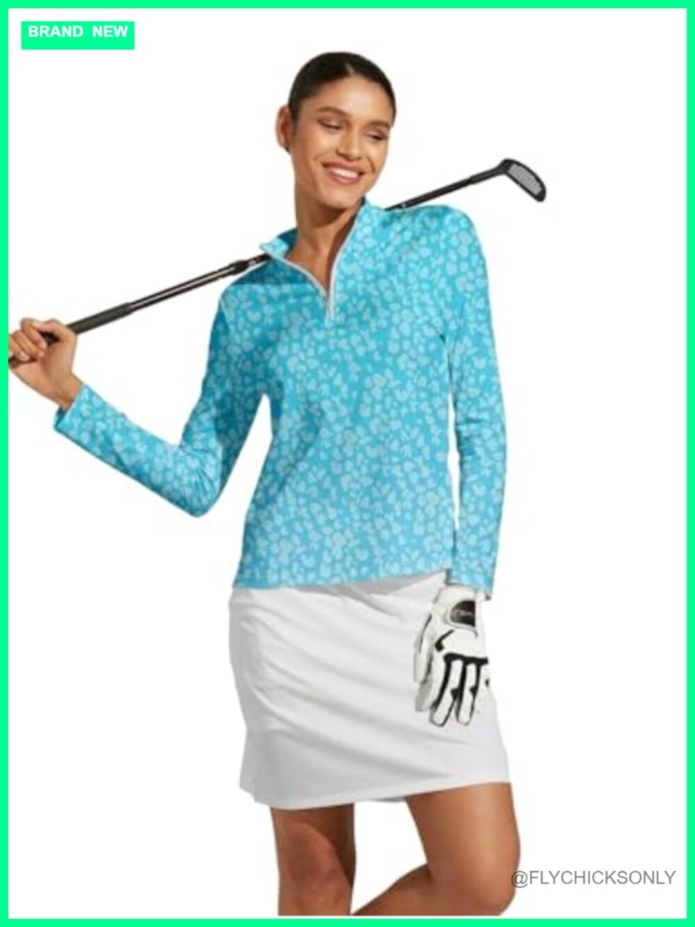 Womens Golf Polo Shirt Long Sleeve Quarter Zip Quick Dry Athletic Top